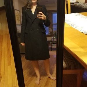 Zara Wool Double Breasted Dress Coat